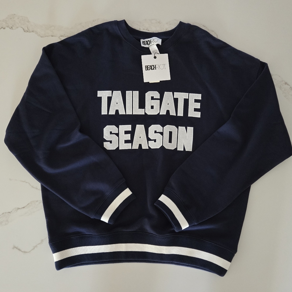 NWT Beach Riot Tailgate Season Sweatshirt
